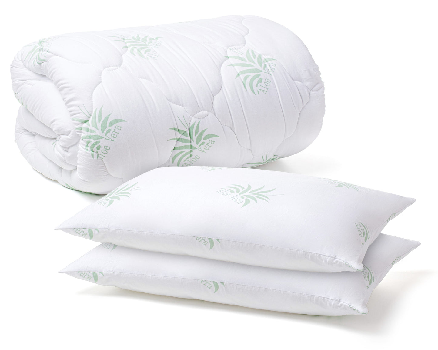 Pilota Aloe Vera 200x220+2 Perne Matlasate Aloe Vera 50x70
