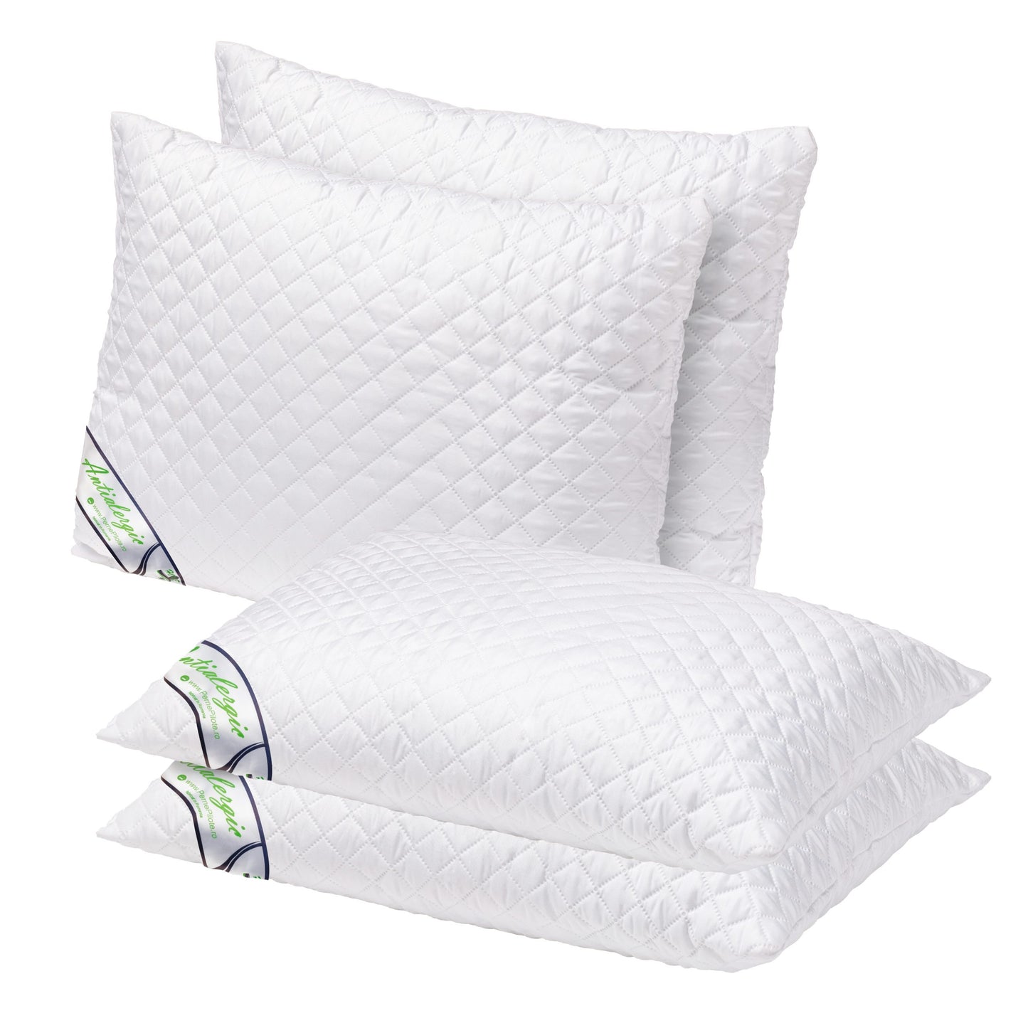 Set 2 Pilote Albe Vara 180x210 + 4 Perne Matlasate Micro 50x70