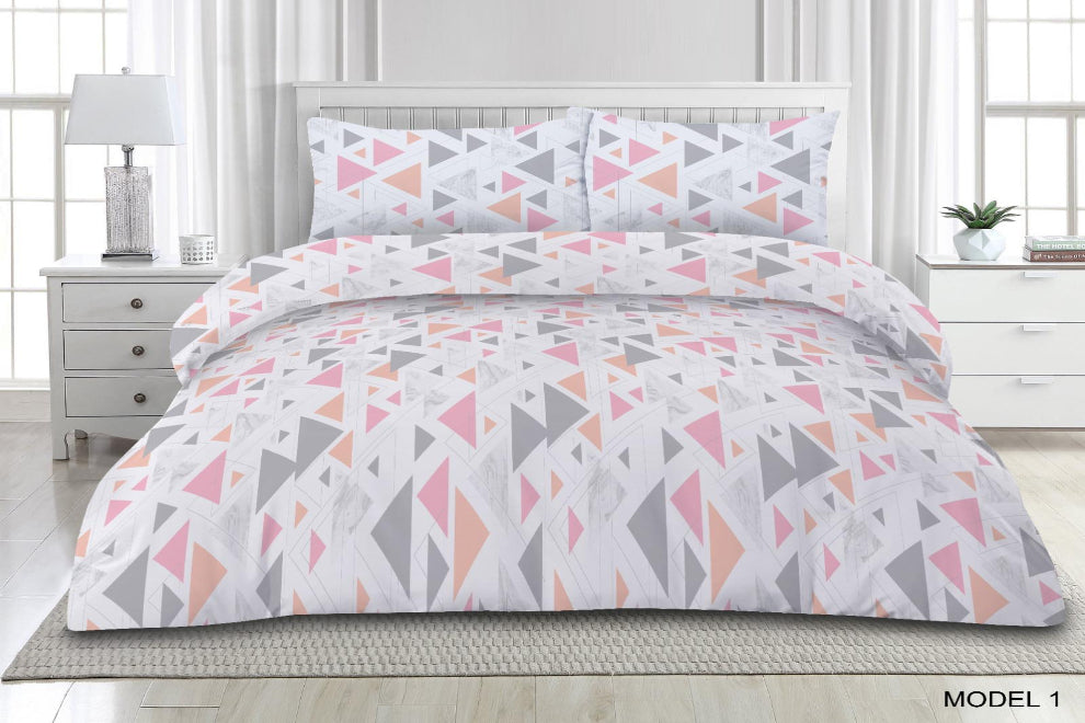 Set Lenjerie de Pat 2 Pers + 2 Perne Micro 50x70