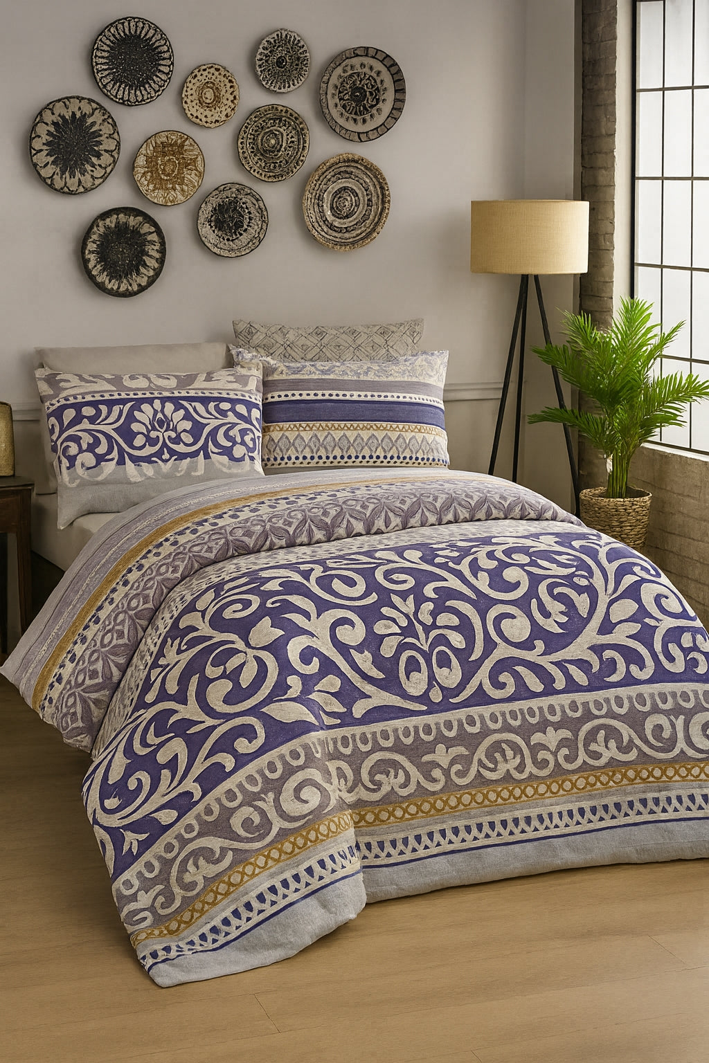 Lenjerie De Pat 2 Pers Karden Flower 4 Pcs