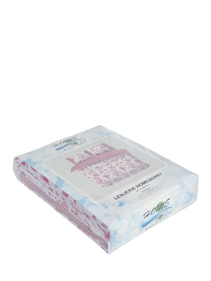 Homeberry Lenjerie De Pat 2 Pers, 100% Bumbac, 220x240