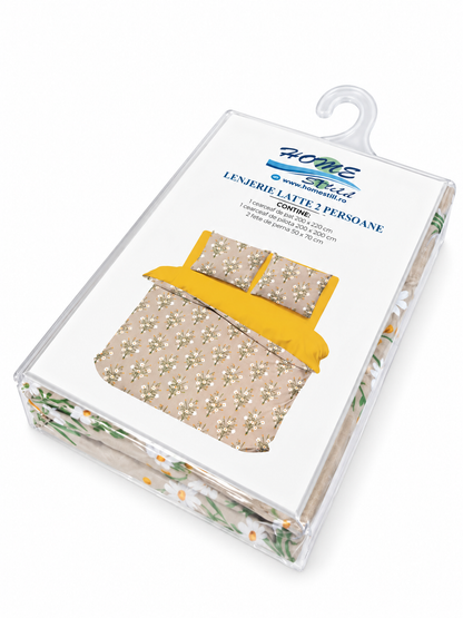 Lenjerie De Pat Latte 2 Pers, Microfibra, 220x240