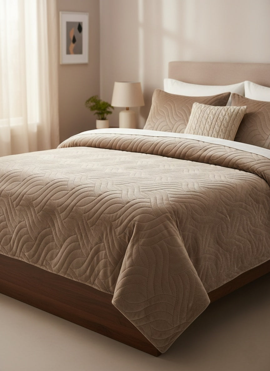 Cuvertura de Pat Velvet 220/240 + 2 Fete de Perna