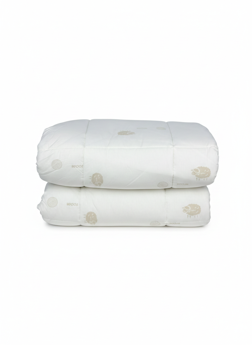 Plapuma Brius Lana Super Soft, 400g, 2 Persoane 195/215, Matlasata cu ata pentru o rezistenta indelungata, Alb, imagine produs