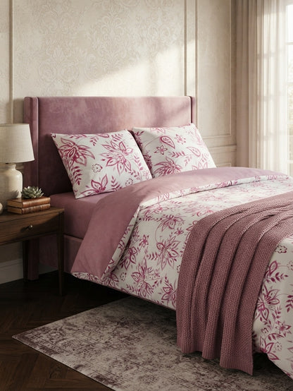 Homeberry Lenjerie De Pat 2 Pers, 100% Bumbac, 220x240