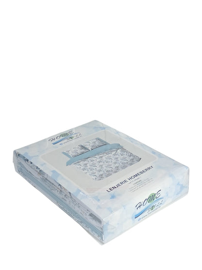 Homeberry Lenjerie De Pat 2 Pers, 100% Bumbac, 220x240