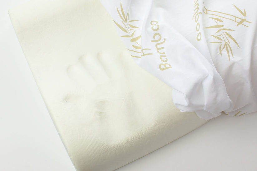 Perna Brius Ergonomica, Microfibra super soft, Umplutura perna, Burete memory foam, Burete Memory Bamboo, 40x60, imagine produs