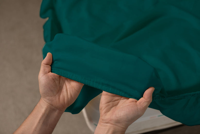 Husa Brius Bumbac Cottone cu elastic, Bumbac 100%, Material moale si prietenos cu pielea, Vernil, imagine produs