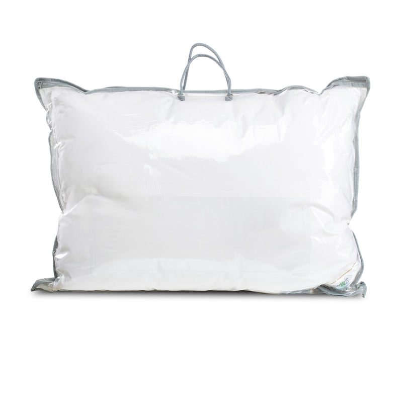 Set Brius 2 Perne Puf si Pana Rata, Bumbac, 50x70, Alb, Intretinere, Lavabila la masina (40°C), imagine produs