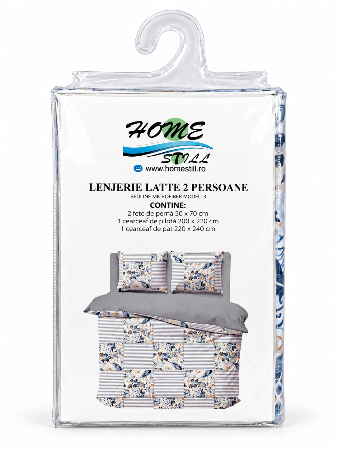 Lenjerie De Pat Latte 2 Pers, Microfibra, 220x240