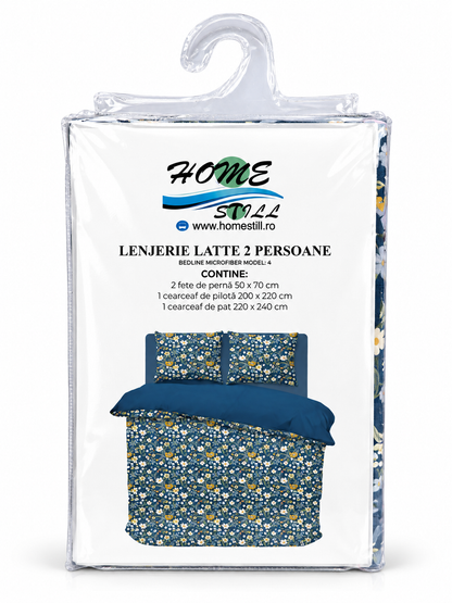 Lenjerie De Pat Latte 2 Pers, Microfibra, 220x240
