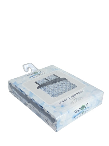 Homeberry Lenjerie De Pat 2 Pers, 100% Bumbac, 220x240