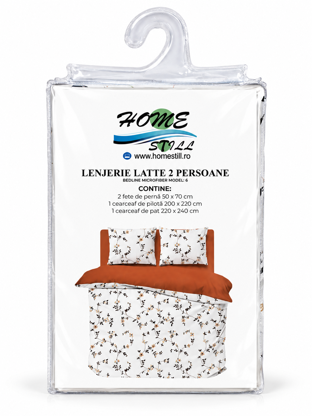 Lenjerie De Pat Latte 2 Pers, Microfibra, 220x240