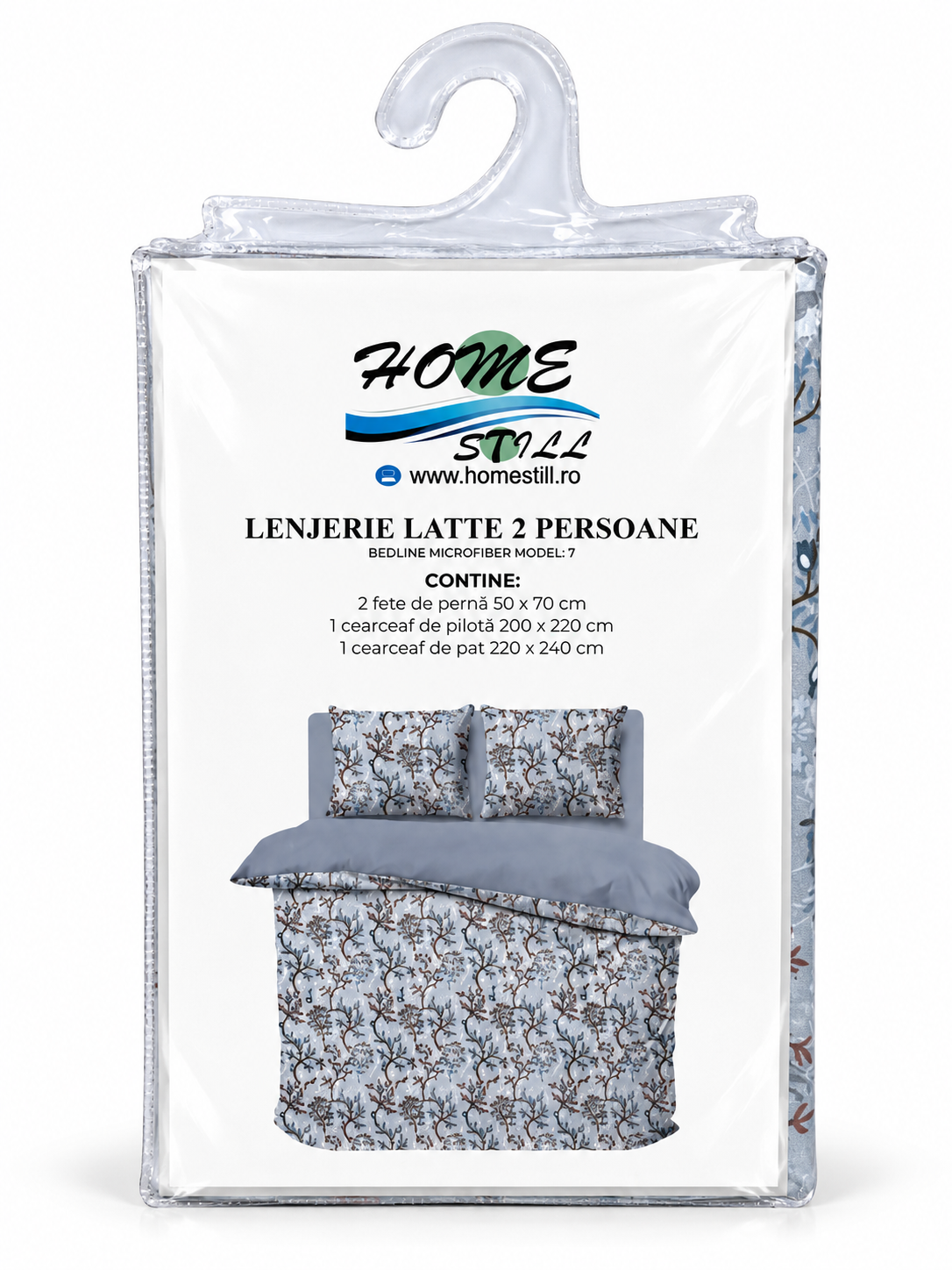 Lenjerie De Pat Latte 2 Pers, Microfibra, 220x240