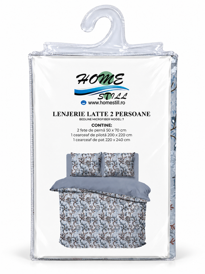 Lenjerie De Pat Latte 2 Pers, Microfibra, 220x240