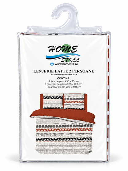 Lenjerie De Pat Latte 2 Pers, Microfibra, 220x240