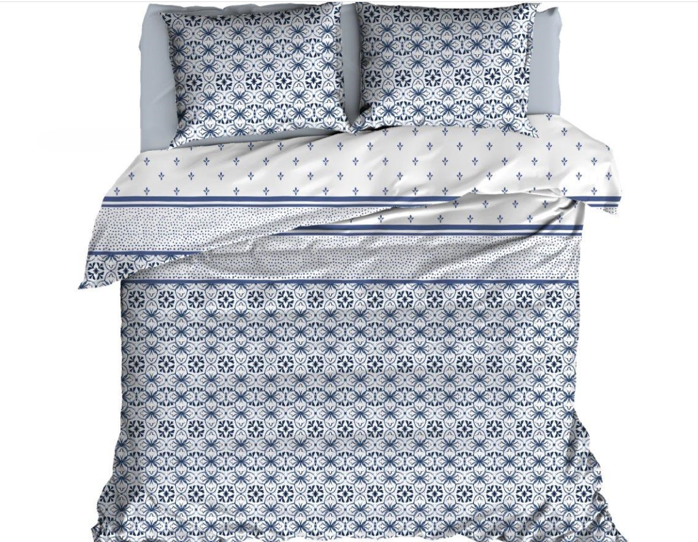 Lenjerie de Pat Ranforce 2 Pers 4 Pcs