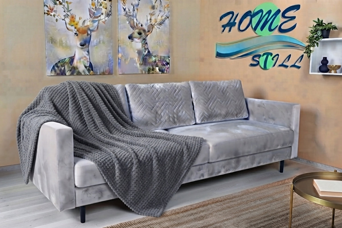 Patura Popcorn, Microfibra tip Jacquard,200x220,Homestill