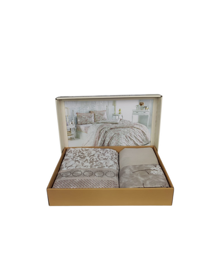 Lenjerie de Pat 2 Pers Gold Ranforce 4 Pcs