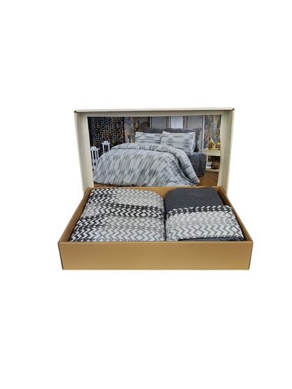 Lenjerie de Pat 2 Pers Gold Ranforce 4 Pcs