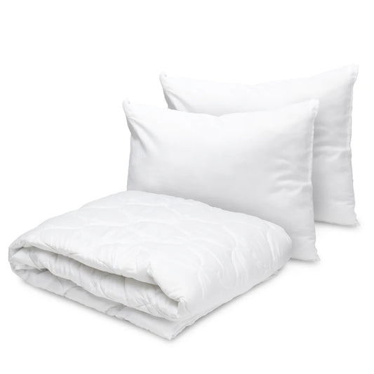 Set Pilota Alba 180x210 250gr + 2 Perne Albe 50x70