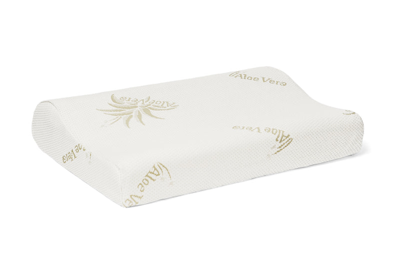 Perna Brius Memory, Microfibra tip tricot, Umplutura perna, Burete memory foam, Aloe Vera Burete Anatomic, 47x33, detaliu produs