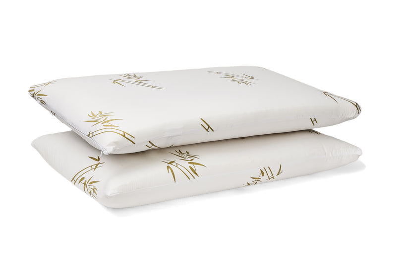 Set Brius 2 Perne Memory Bamboo, Microfibra super soft, Umplutura perna, Burete memory foam, Micro, 40x70, detaliu produs