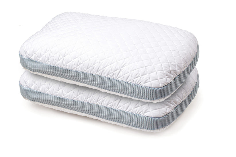 Perna Brius Matlasata Lux Ortopedic, Air Mesh, 50x70, Banda climaterica (Air Mesh), Albastru, imagine produs