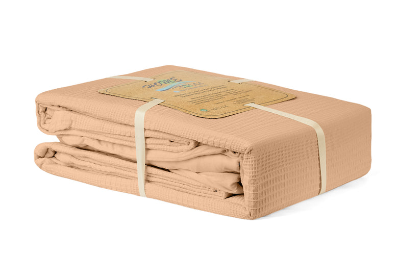 Lenjerie Brius de Vara Pike 2 Persoane, 100% Bumbac, 160x200, Calitate Premium, Roz, detaliu produs