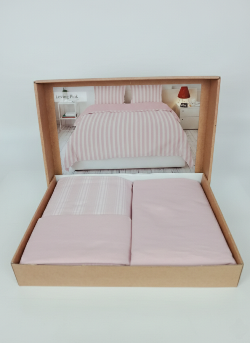 Lenjerie de Pat 2 Pers. Natural Soft 4 Pcs