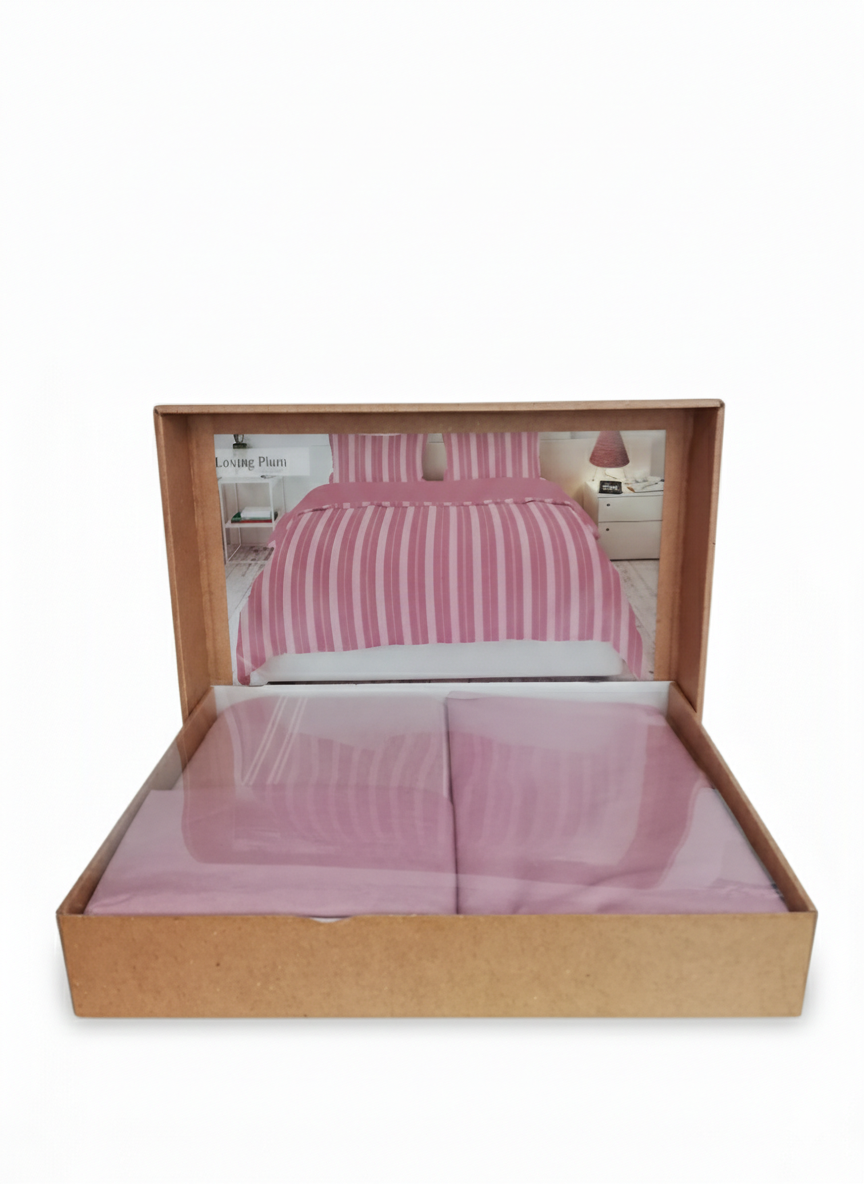 Lenjerie de Pat 2 Pers. Natural Soft 4 Pcs