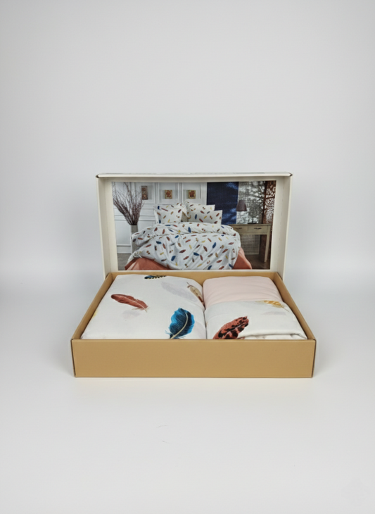 Lenjerie de Pat 2 Pers Gold Ranforce 4 Pcs