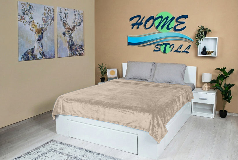 Patura Brius Sherpa Blanket, Sherpa tip blanita, 180x200, Calduroasa, Bej, detaliu produs