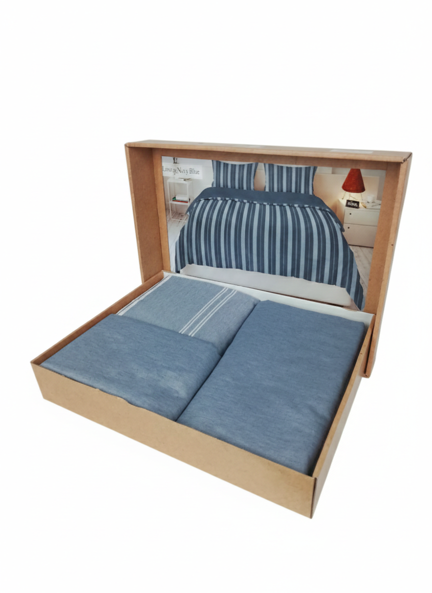Lenjerie de Pat 2 Pers. Natural Soft 4 Pcs