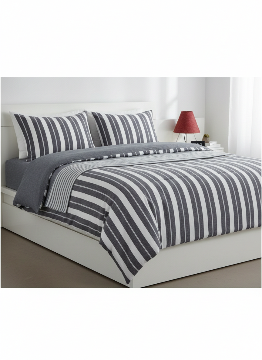 Lenjerie de Pat 2 Pers. Natural Soft 4 Pcs