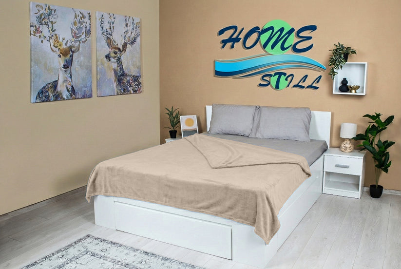 Patura Brius Sherpa Blanket, Sherpa tip blanita, 180x200, Calduroasa, Bej, imagine produs