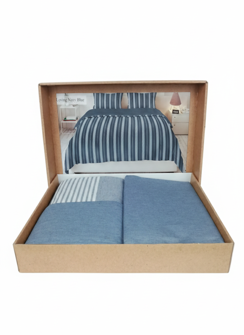 Lenjerie de Pat 2 Pers. Natural Soft 4 Pcs