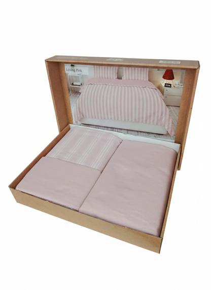 Lenjerie de Pat 2 Pers. Natural Soft 4 Pcs