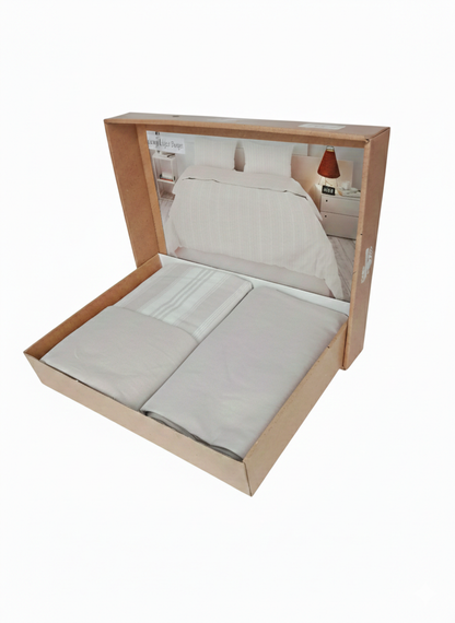 Lenjerie de Pat 2 Pers. Natural Soft 4 Pcs