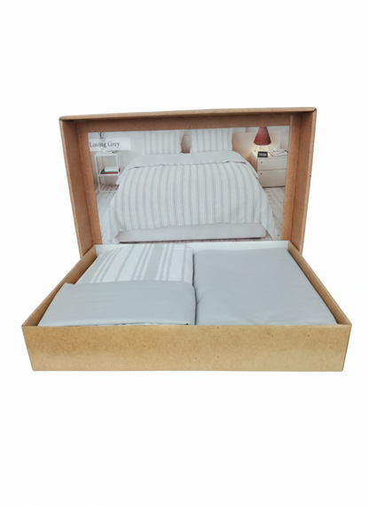 Lenjerie de Pat 2 Pers. Natural Soft 4 Pcs