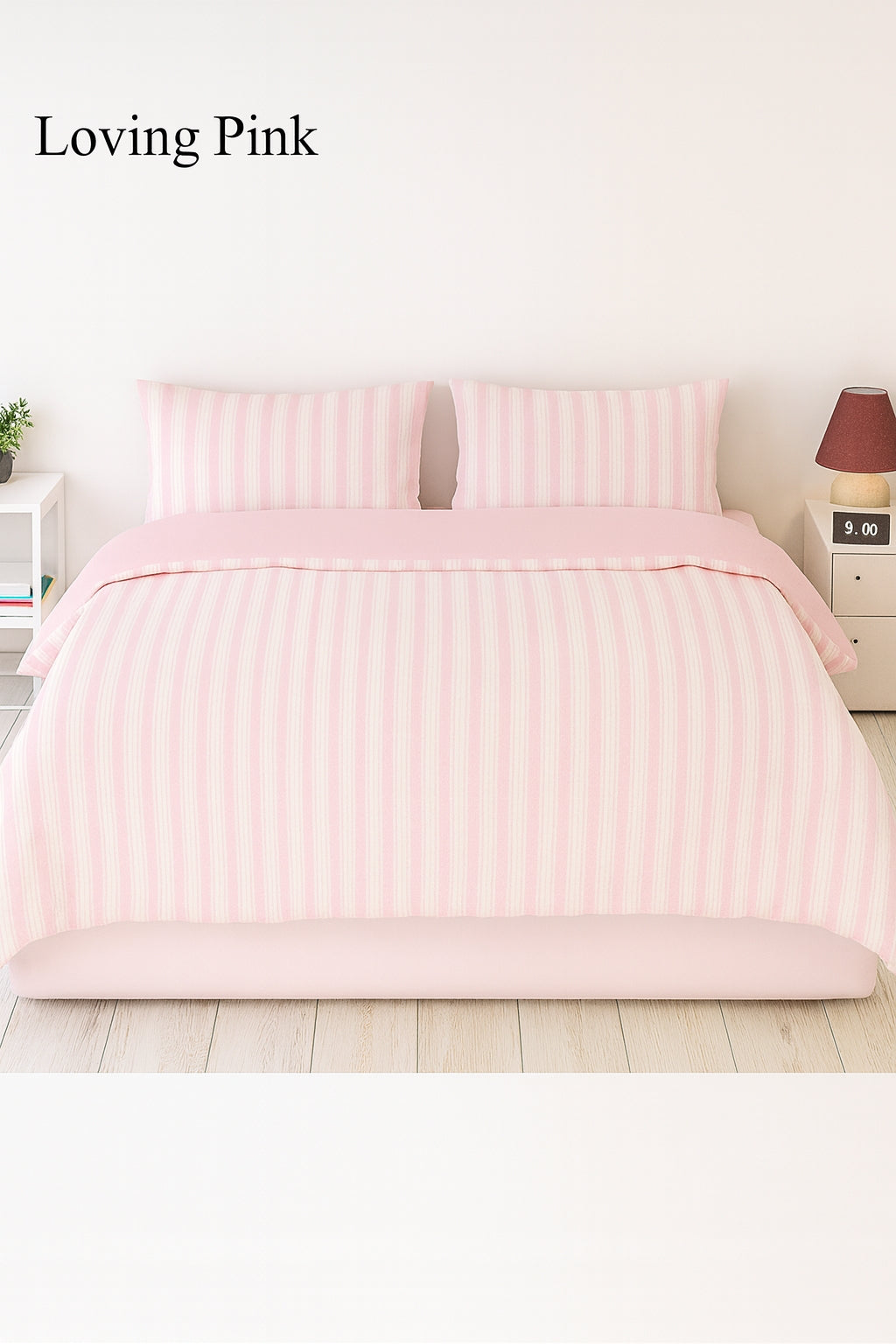 Lenjerie de Pat 2 Pers. Natural Soft 4 Pcs
