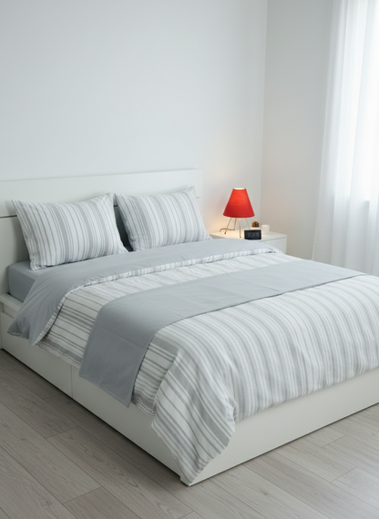 Lenjerie de Pat 2 Pers. Natural Soft 4 Pcs