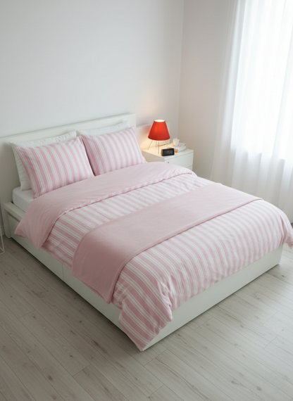 Lenjerie de Pat 2 Pers. Natural Soft 4 Pcs
