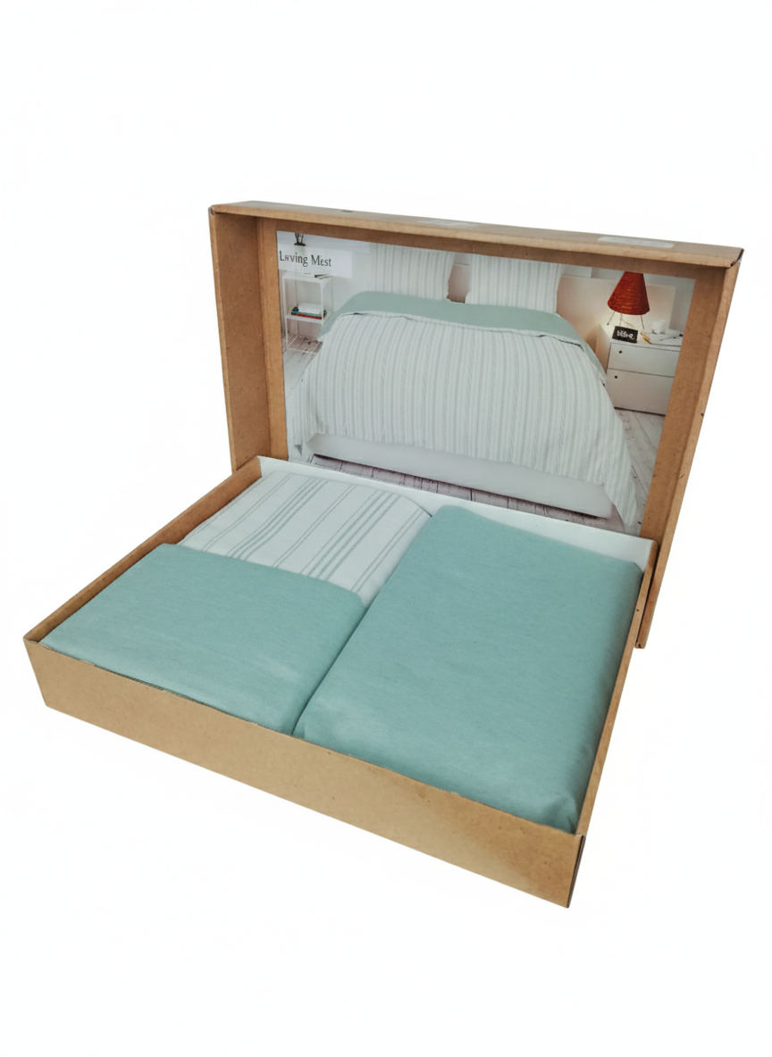Lenjerie de Pat 2 Pers. Natural Soft 4 Pcs