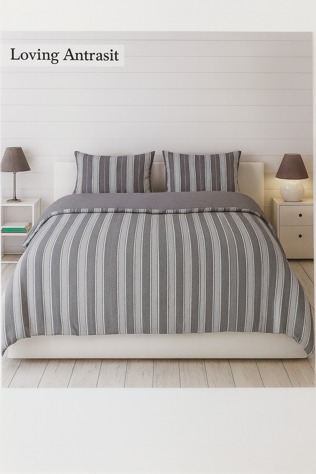 Lenjerie de Pat 2 Pers. Natural Soft 4 Pcs