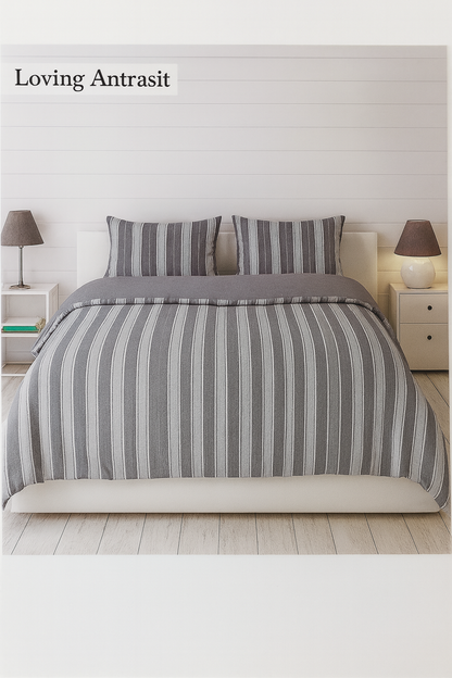 Lenjerie de Pat 2 Pers. Natural Soft 4 Pcs