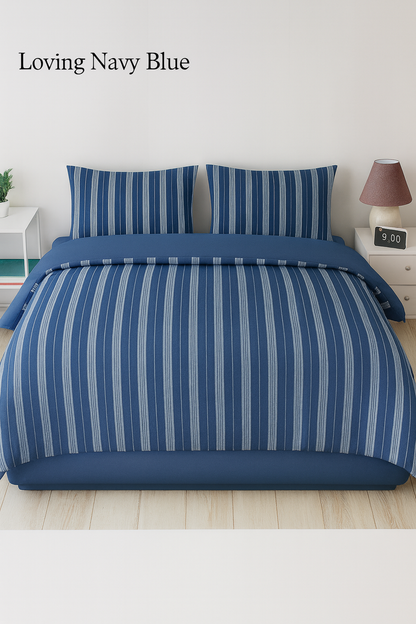 Lenjerie de Pat 2 Pers. Natural Soft 4 Pcs