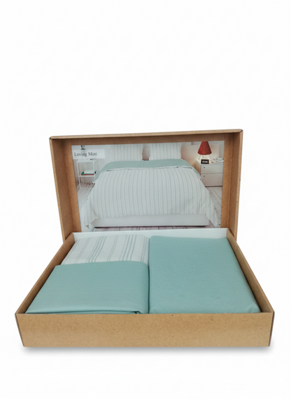 Lenjerie de Pat 2 Pers. Natural Soft 4 Pcs
